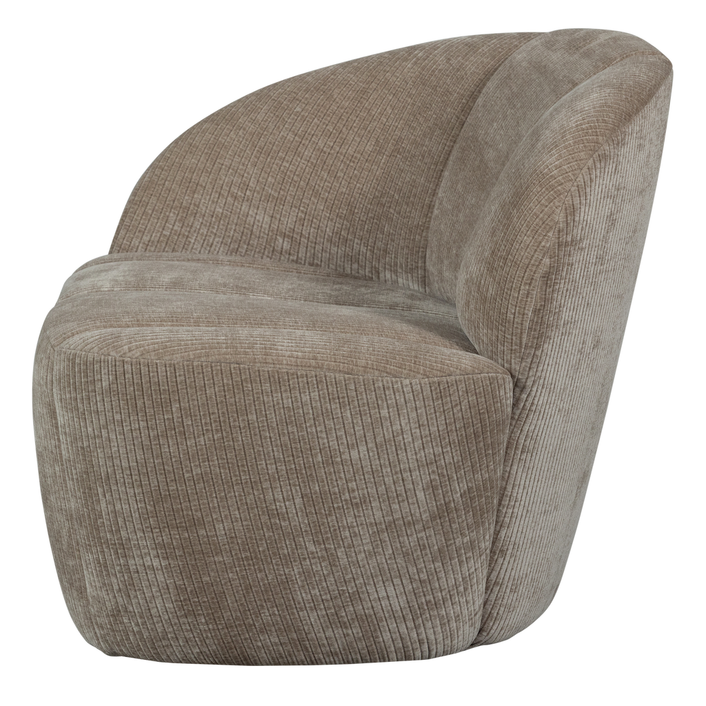 MOJO 2-SEATER BENCH LEFT RIB FABRIC DARK SAND