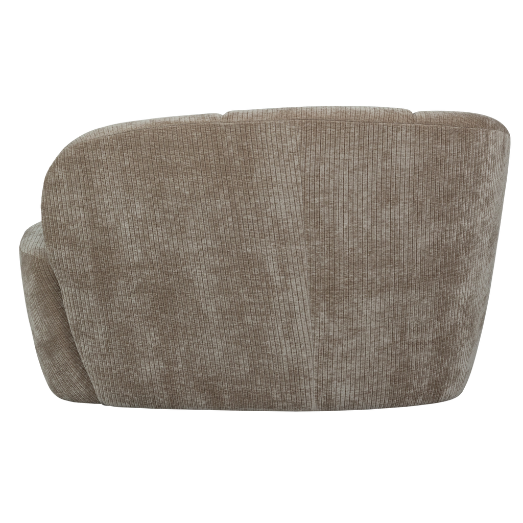 MOJO 2-SEATER BENCH LEFT RIB FABRIC DARK SAND