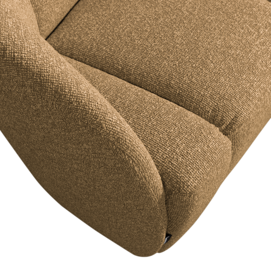 MOJO 2-SEATER BENCH LEFT BOUCLE YELLOW/BROWN MELANGE MELANGE