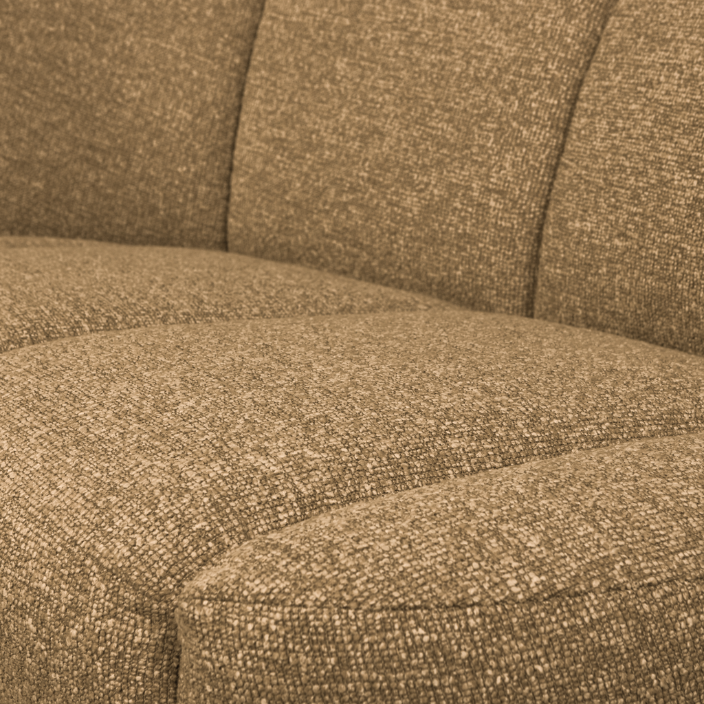 MOJO 2-SEATER BENCH LEFT BOUCLE YELLOW/BROWN MELANGE MELANGE