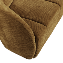 Laden Sie das Bild in den Galerie-Viewer, MOJO 2-SEATER BENCH LEFT RIB FABRIC HONEY YELLOW