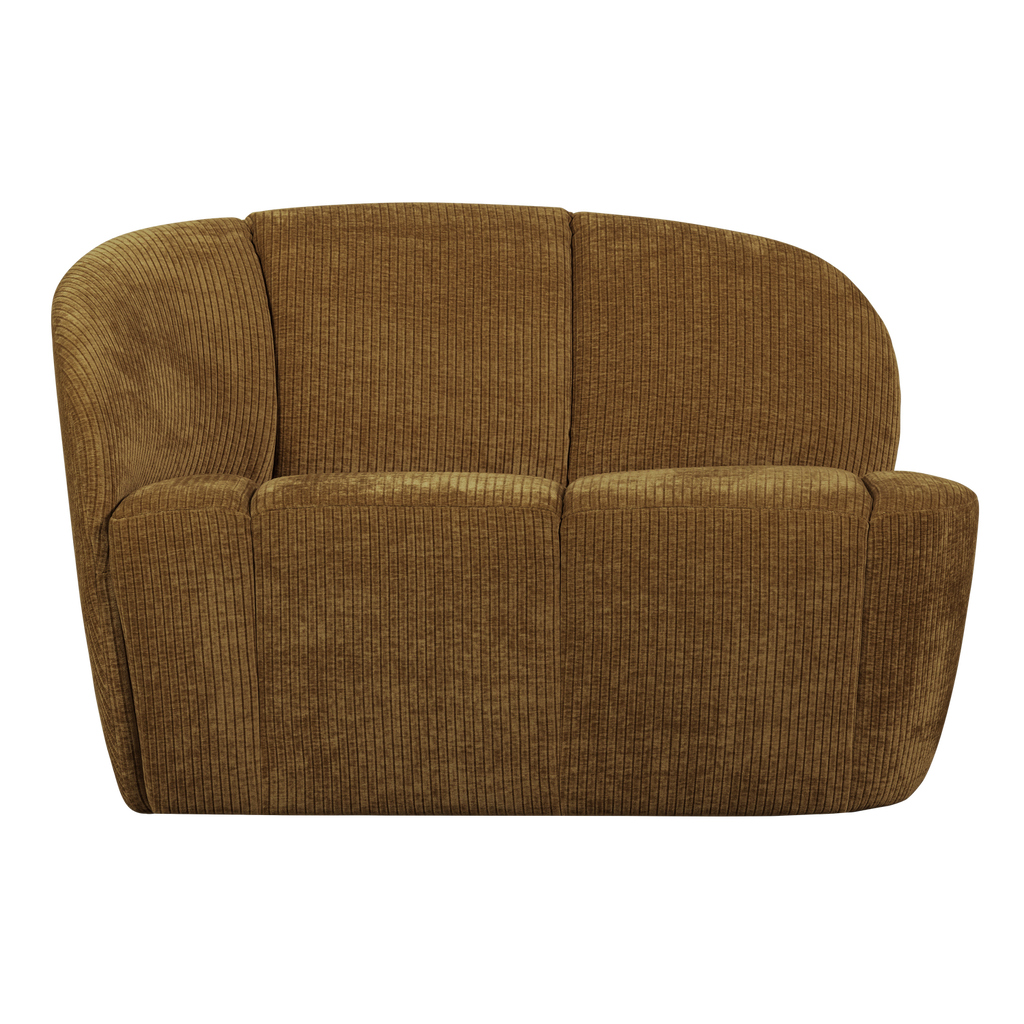 MOJO 2-SEATER BENCH LEFT RIB FABRIC HONEY YELLOW