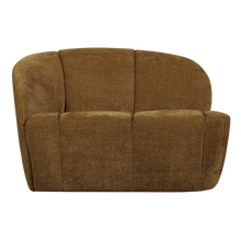 Laden Sie das Bild in den Galerie-Viewer, MOJO 2-SEATER BENCH LEFT RIB FABRIC HONEY YELLOW