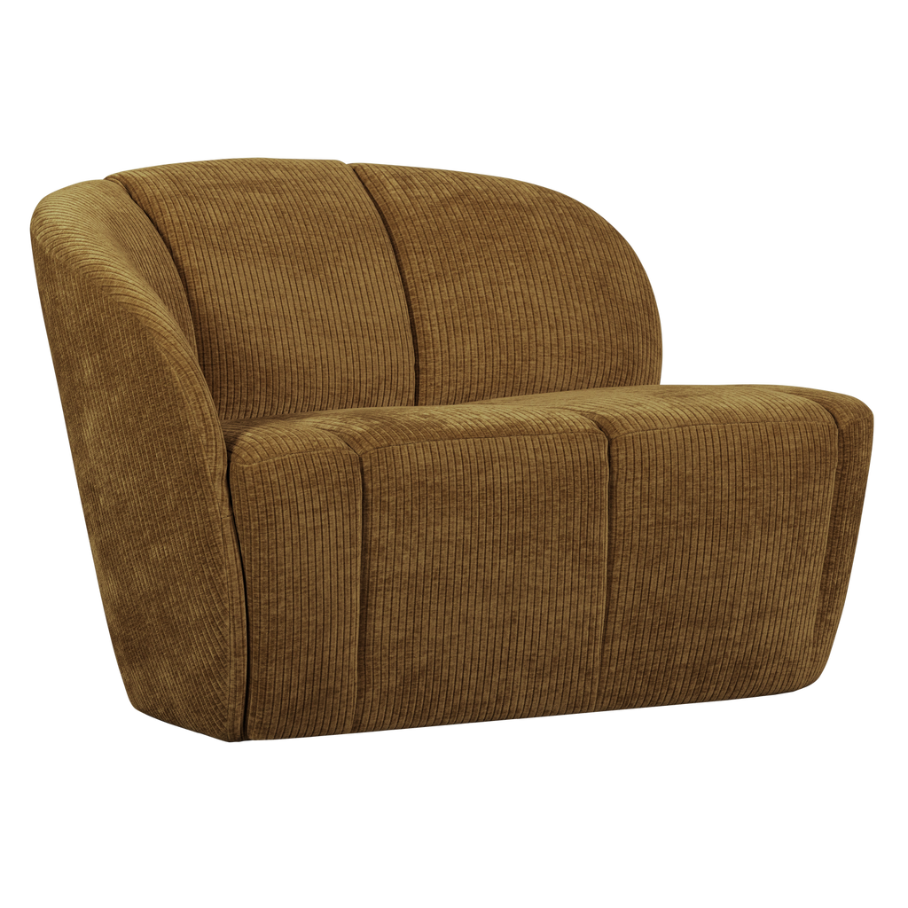 MOJO 2-SEATER BENCH LEFT RIB FABRIC HONEY YELLOW