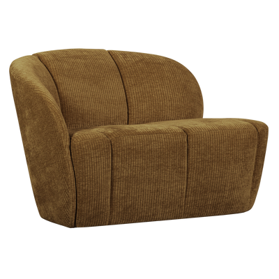 MOJO 2-SEATER BENCH LEFT RIB FABRIC HONEY YELLOW