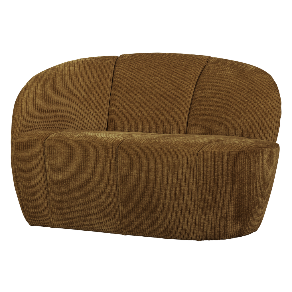 MOJO 2-SEATER BENCH LEFT RIB FABRIC HONEY YELLOW