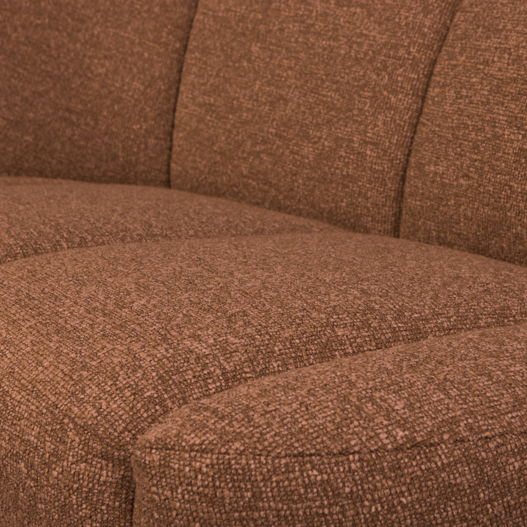 MOJO 2-SEATER BENCH LEFT BOUCLE RUST BROWN MELANGE