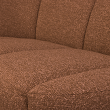 Laden Sie das Bild in den Galerie-Viewer, MOJO 2-SEATER BENCH LEFT BOUCLE RUST BROWN MELANGE