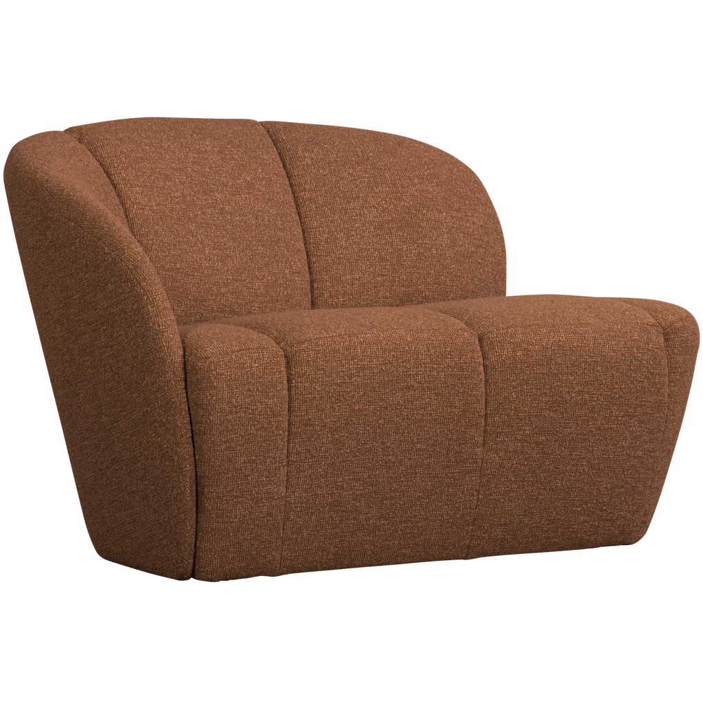MOJO 2-SEATER BENCH LEFT BOUCLE RUST BROWN MELANGE