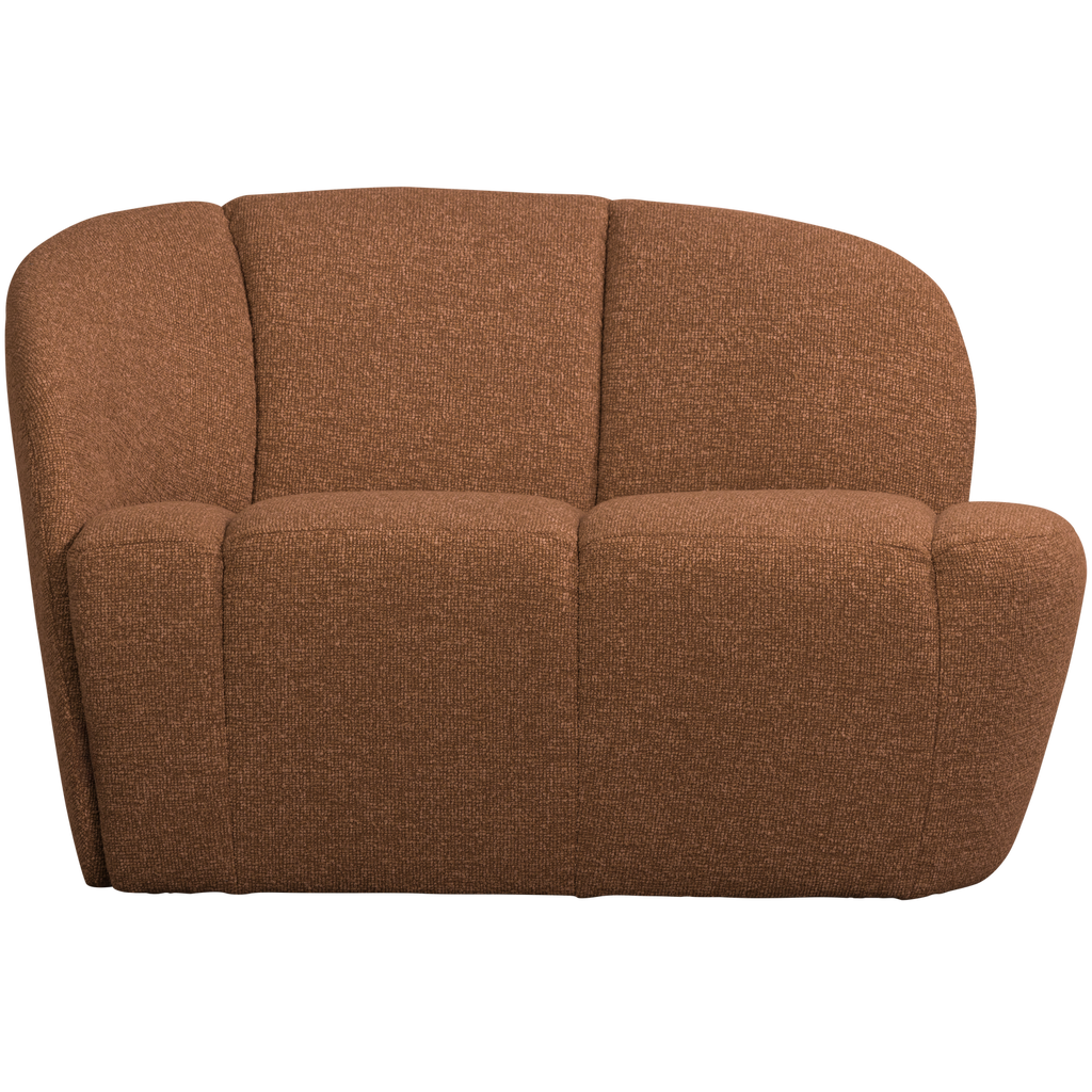 MOJO 2-SEATER BENCH LEFT BOUCLE RUST BROWN MELANGE