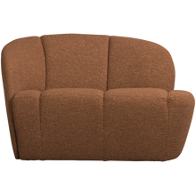 Laden Sie das Bild in den Galerie-Viewer, MOJO 2-SEATER BENCH LEFT BOUCLE RUST BROWN MELANGE