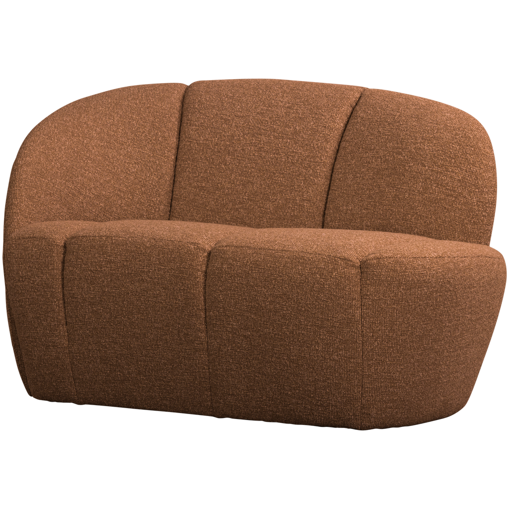 MOJO 2-SEATER BENCH LEFT BOUCLE RUST BROWN MELANGE