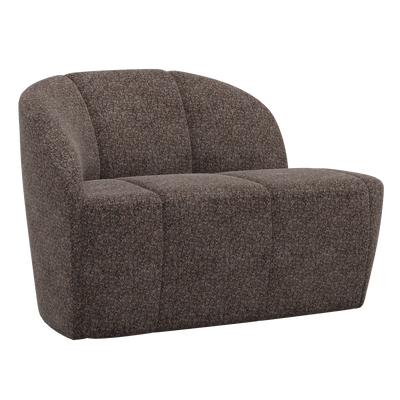 MOJO 2-SEATER BENCH LEFT WOOLLY BROWN