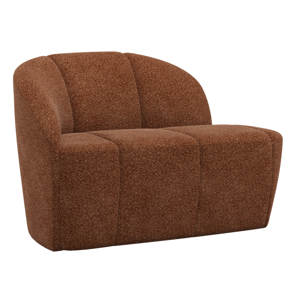 MOJO 2-SEATER BENCH LEFT WOOLLY RUST BROWN