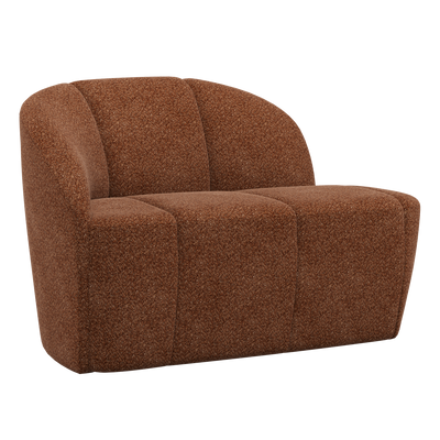 MOJO 2-SEATER BENCH LEFT WOOLLY RUST BROWN