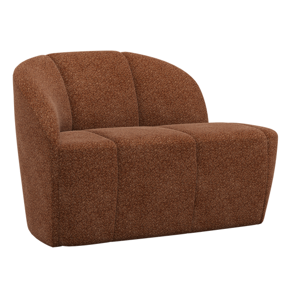 MOJO 2-SEATER BENCH LEFT WOOLLY RUST BROWN – BOIS BLANC HOME