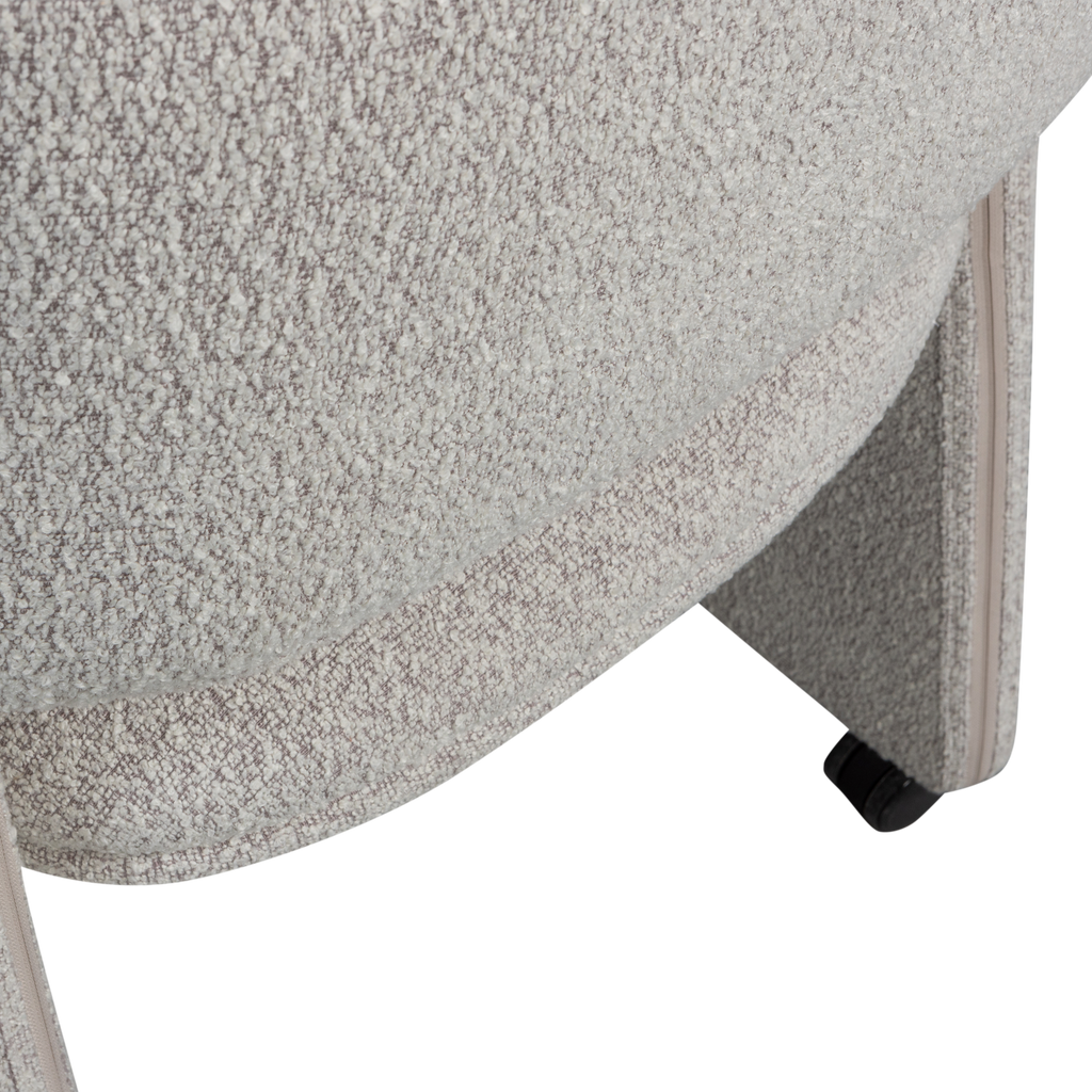 LYRIC DINING CHAIR WITH WHEELS GREIGE