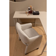 Cargar imagen en el visor de la galería, LYRIC DINING CHAIR WITH WHEELS GREIGE