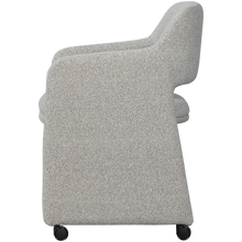 Cargar imagen en el visor de la galería, LYRIC DINING CHAIR WITH WHEELS GREIGE