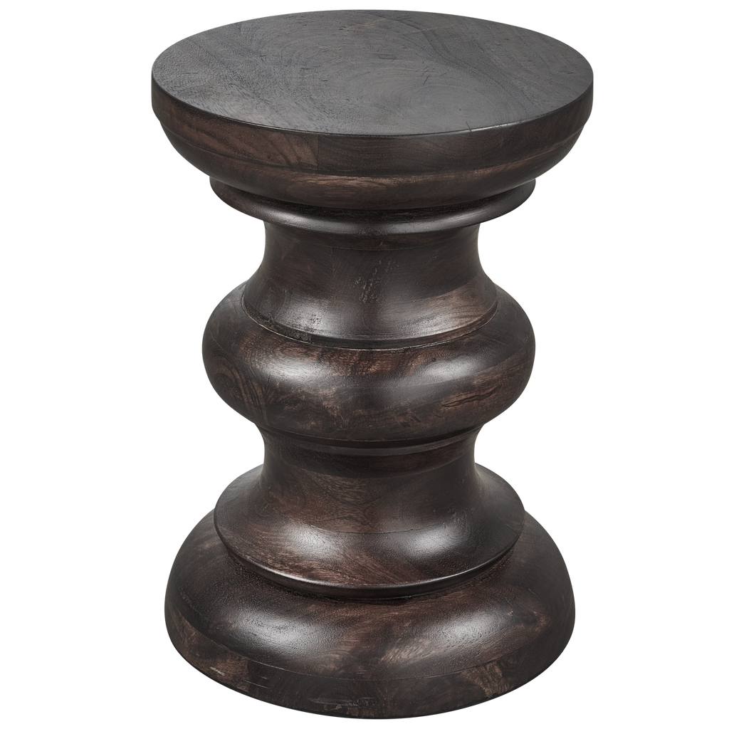 JONAH SIDE TABLE MANGO WOOD DARK BROWN 42xO30CM