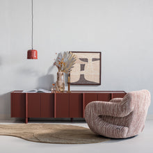 Cargar imagen en el visor de la galería, FOLKE ARMCHAIR CHENILLE OLD PINK MELANGE