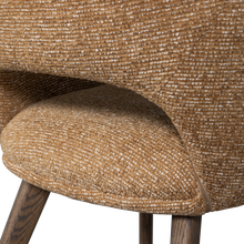 Cargar imagen en el visor de la galería, MURAT DINING CHAIR YELLOW WITH WOODEN LEG BROWN