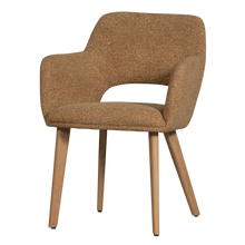 Load image into Gallery viewer, MURAT DINING CHAIR YELLOW WITH WOODEN LEG NATURAL