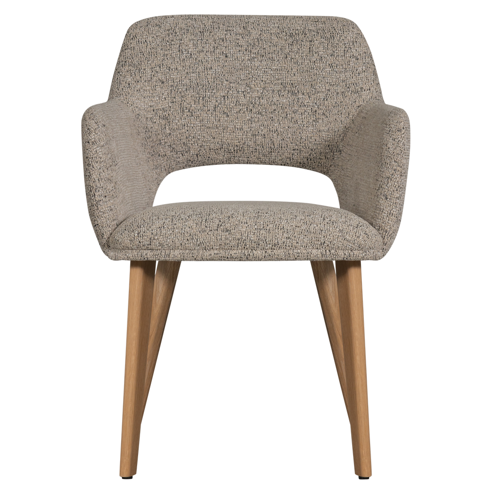 MURAT DINING CHAIR NATURAL WITH WOODEN LEG NATURAL