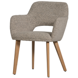 MURAT DINING CHAIR NATURAL WITH WOODEN LEG NATURAL