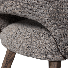 Cargar imagen en el visor de la galería, MURAT DINING CHAIR TAUPE WITH WOODEN LEG BROWN