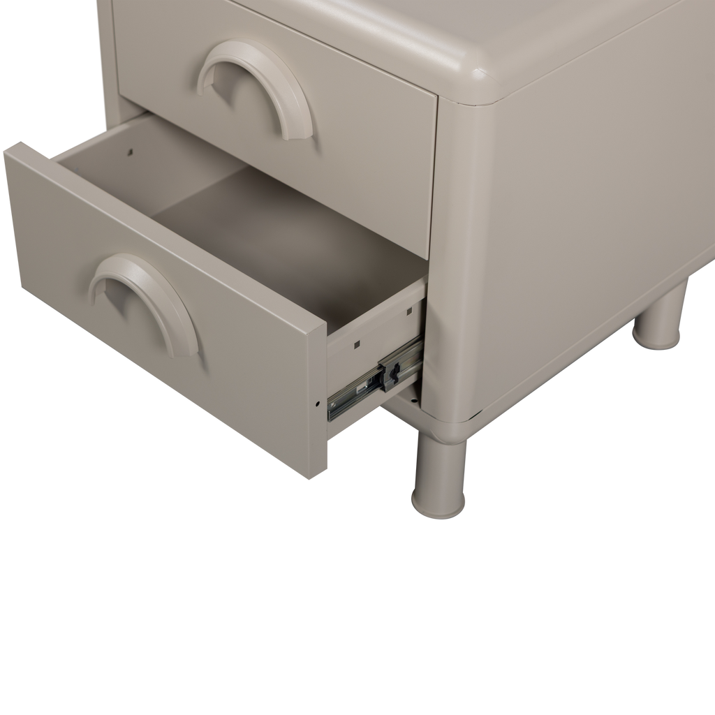 RUNE DRESSER/NIGHT STAND 2 DRAWERS METAL SAND