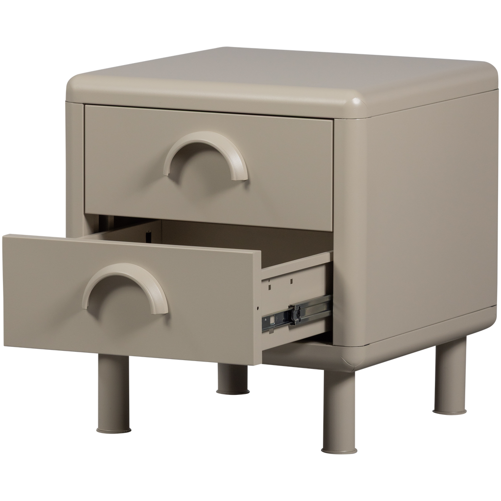 RUNE DRESSER/NIGHT STAND 2 DRAWERS METAL SAND