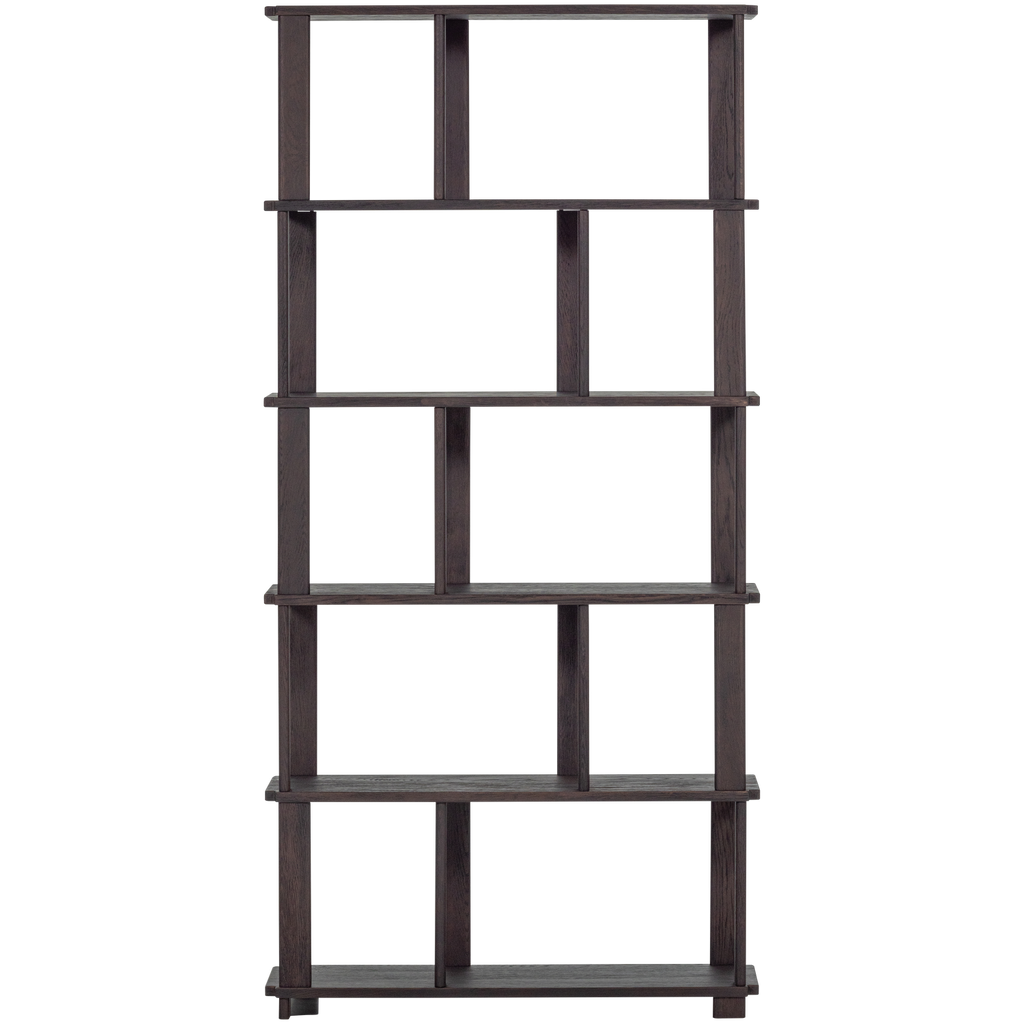 RISS BOOKSHELF OAK MYSTIQUE BROWN 186x90CM