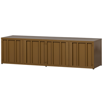 LEVEL TV STAND METAL HONEY YELLOW 44x160CM