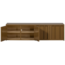 Laden Sie das Bild in den Galerie-Viewer, LEVEL TV STAND METAL HONEY YELLOW 44x160CM