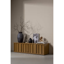 Laden Sie das Bild in den Galerie-Viewer, LEVEL TV STAND METAL HONEY YELLOW 44x160CM