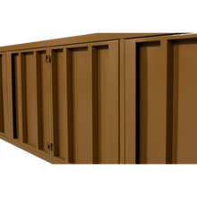 Laden Sie das Bild in den Galerie-Viewer, LEVEL TV STAND METAL HONEY YELLOW 44x160CM