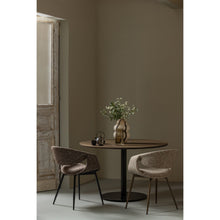 Load image into Gallery viewer, YOSSI DINING CHAIR SAND WITH METAL LEG COPPER