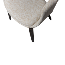 Load image into Gallery viewer, YOSSI DINING CHAIR NATURAL WITH WOODEN LEG DARK BROWN