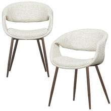 Load image into Gallery viewer, YOSSI DINING CHAIR NATURAL WITH METAL LEG COPPER