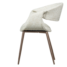 Load image into Gallery viewer, YOSSI DINING CHAIR NATURAL WITH METAL LEG COPPER