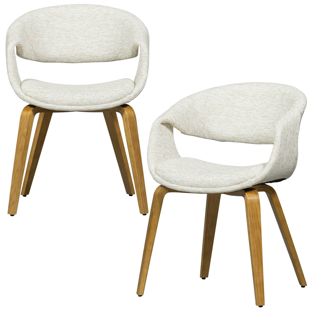 YOSSI DINING CHAIR NATURAL WITH WOODEN LEG NATURAL