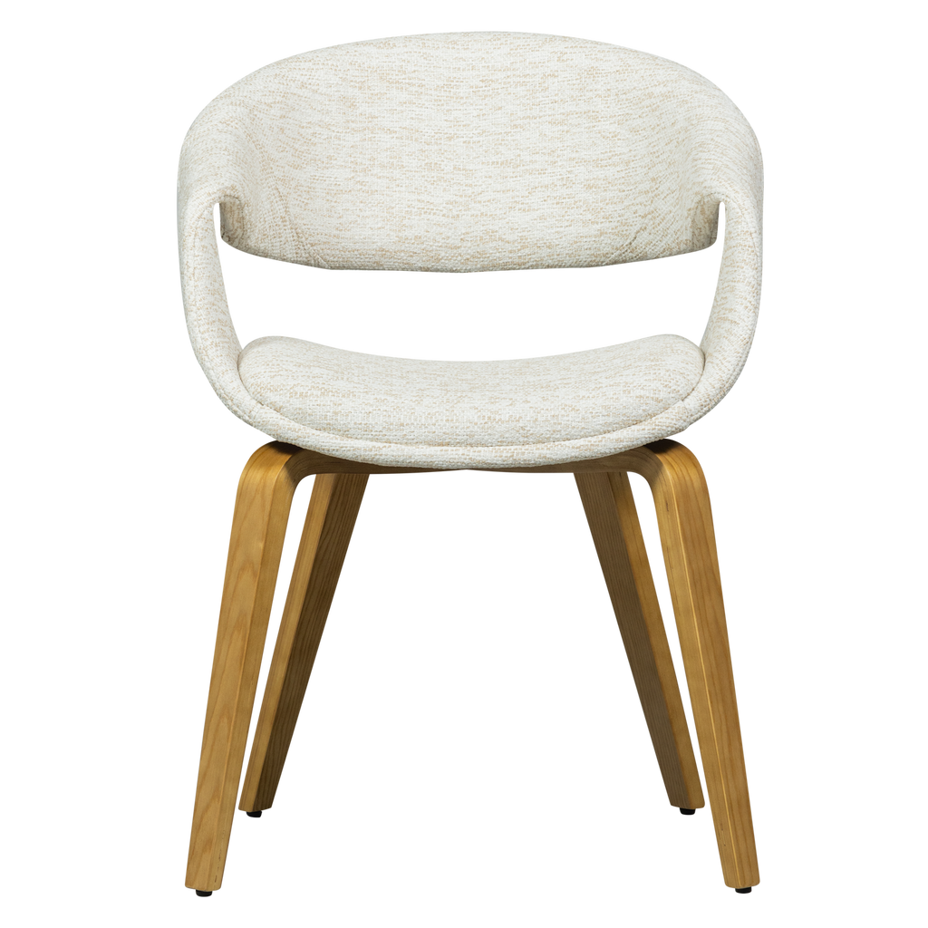 YOSSI DINING CHAIR NATURAL WITH WOODEN LEG NATURAL