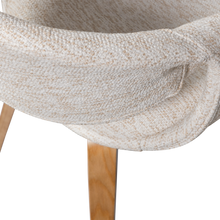 Load image into Gallery viewer, YOSSI DINING CHAIR NATURAL WITH WOODEN LEG NATURAL