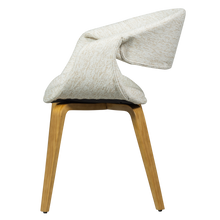 Load image into Gallery viewer, YOSSI DINING CHAIR NATURAL WITH WOODEN LEG NATURAL