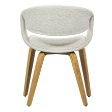 Load image into Gallery viewer, YOSSI DINING CHAIR NATURAL WITH WOODEN LEG NATURAL