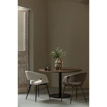 Load image into Gallery viewer, YOSSI DINING CHAIR NATURAL WITH METAL LEG BLACK