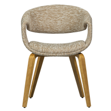 Load image into Gallery viewer, YOSSI DINING CHAIR SAND WITH WOODEN LEG NATURAL