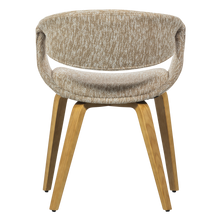 Load image into Gallery viewer, YOSSI DINING CHAIR SAND WITH WOODEN LEG NATURAL