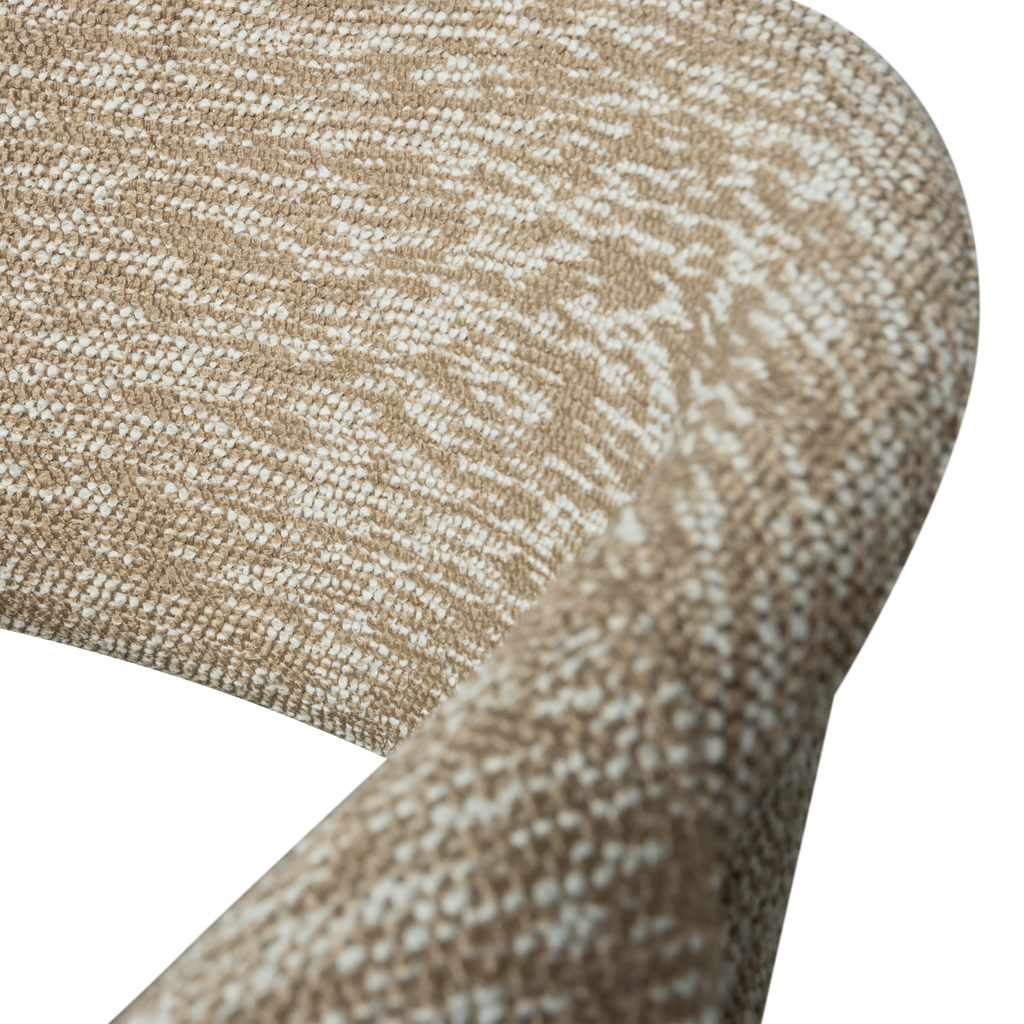 YOSSI DINING CHAIR SAND WITH WOODEN LEG NATURAL